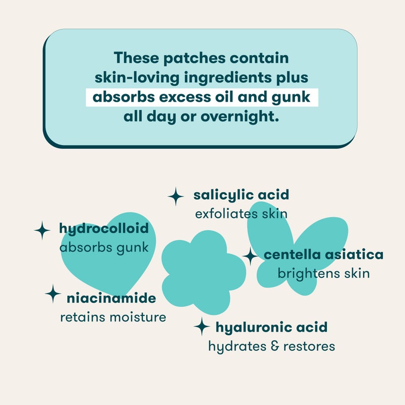 Proactiv Zits Happen Design Acne Patches, Hydrocolloid Spot Treatment with Salicylic Acid, Heart, Flower & Butterfly Shapes, Dermatologist-Developed, 30-Count - Image 3